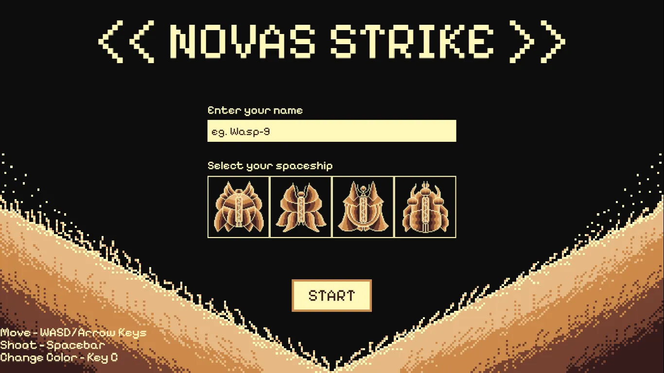 Preview of Novas Strike interface